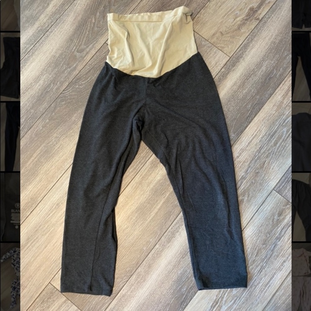 Maternity crop leggings, Gray, XL